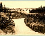 RPPC Miles Canyon Suspension Bridge Whitehorse Alaska AK 1910s Postcard C9 - $34.60