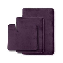 Clara Clark Non Slip Memory Foam Tub-Shower Bath Rug Set, Dark Purple, P... - £66.30 GBP