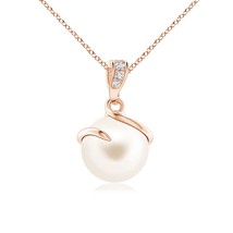 Authenticity Guarantee

ANGARA Freshwater Pearl Spiral Pendant with Diamonds ... - $548.10