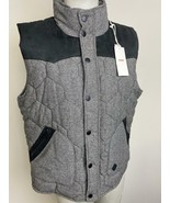 Timberland X Staple pigion mens vest gray and black zip pockets A11G1  S... - $53.89