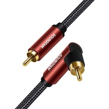90 Degree Rca Subwoofer Cable 26Ft/8M Dual Shielded Digital Audio Coaxial Cable  - £37.70 GBP