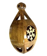 Beautiful Unique Hand Made Wood Snowflake Ornament - $10.86 CAD