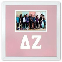 Delta Zeta Sorority Licensed Picture Frame for 4x6 photo Pink and White - £28.03 GBP