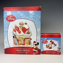 Department 56 Disney Minnie&#39;s Bakery &amp; Custom Cookies Christmas Village Lot - $168.04