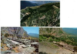 3 Postcards Greece Delphi Temple of Apollo Hellas Unposted - £3.99 GBP