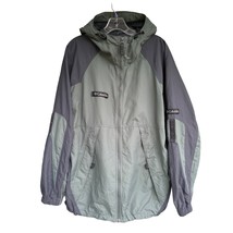 Columbia Hooded Jacket Mens Size L Olive Green Seam-Sealed Nylon - $22.49