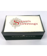 Vintage Hallmark Christmas Cards Embossed Box 25 Season&#39;s Greetings 1970... - €34,47 EUR