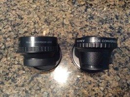 Sony Wide Conversion Lens XO.6 VCL 0637H &amp; VCL-1452H Tele Conversion Lens Bundle - £19.66 GBP