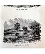Pound Gap Middle Creek 1881 President Garfield Wood Engraving Victorian ... - $29.99