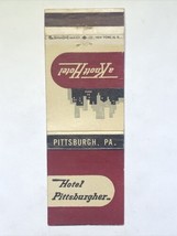 Hotel Pittsburgher Knott Motel Pittsburgh Pennsylvania Matchbook Cover Matchbox - £4.68 GBP