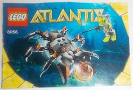 Lego Atlantis Monster Crab Scuba Diver 8056 Instruction Manual Only LBX1 - £3.10 GBP