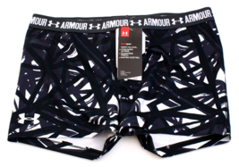 Under Armour Black &amp; White Printed Fitted Shorty Shorts Youth Girl&#39;s XL NWT - £19.77 GBP