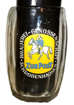 Brauerei Genossenschaft Zur Post +1975 Schrobenhausen German Beer Glass Seidel - £15.94 GBP