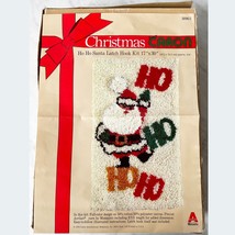 Ho Ho Santa Vintage Christmas Latch Hook Kit Caron Open-Complete With La... - $707.38 MXN