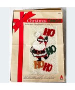 Ho Ho Santa Vintage Christmas Latch Hook Kit Caron Open-Complete With La... - $707.38 MXN