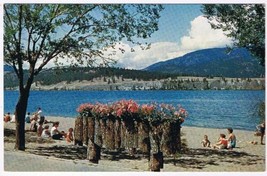 British Columbia BC Postcard Kelowna The Bathing Beach - £2.36 GBP