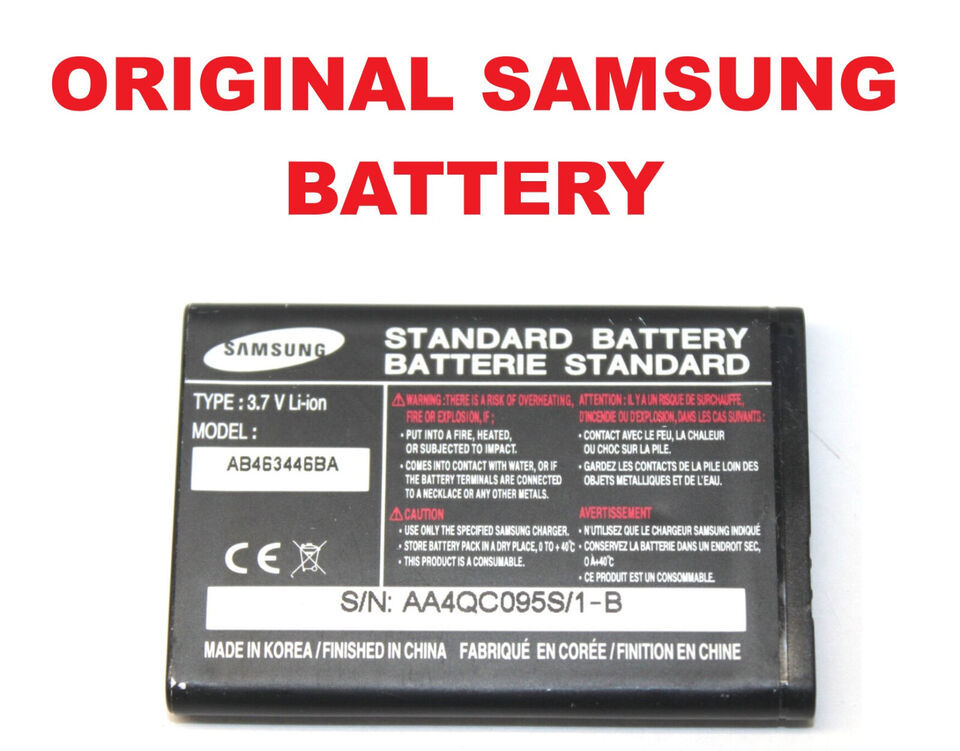 Original OEM Samsung AB463446BA Li-Ion Battery Pack 3.7 Volts for Mobile Phones - $15.88
