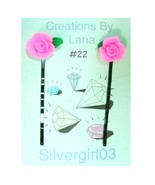 FUN Hand Created OOAK Bobby Pins Eggs Cupcakes Flowers Triangle Horse + ... - $32.65 MXN+