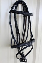 Pony Horse English Show Padded Bridle Crystal Bling Browband Black 80318BL - $66.32