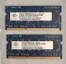 Lot of 2 Nanya NT2GC64B88G0NS-CG 2GB PC3-10600S-9-10-B2.1333 DDR3 Laptop... - $169.75 MXN