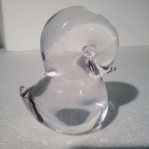 VTG Clear Art Glass CHUBBY CUBBY CHICK 3&quot; Tall. Paperweight/ Figurine.  ... - $13.64
