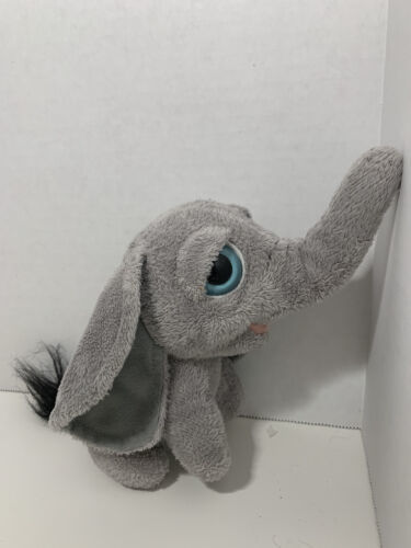 Adventure Planet small plush gray elephant big blue plastic eyes big floppy ears - $4.94