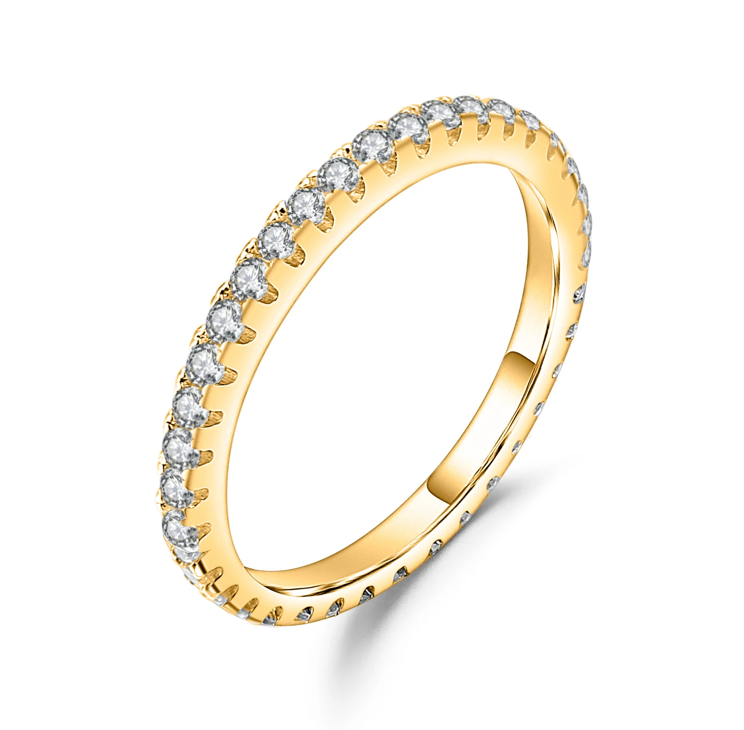 Wedding Bands EF Color Moissanite Rings for Women 585 14K 10K 18K Gold 925 Silve - £61.70 GBP