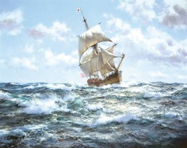 Framed canvas art print giclee The Pioneer - The Nonsuch old sail ships boats - £31.64 GBP+