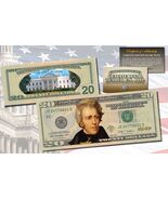 TWENTY DOLLAR $20 U.S. Bill Genuine Legal Tender Currency COLORIZED 2-SIDED - $44.95