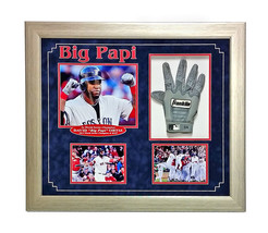 David Ortiz Game Used Batting Glove Framed COA Fanatics Red Sox Autograph 8x - £888.04 GBP