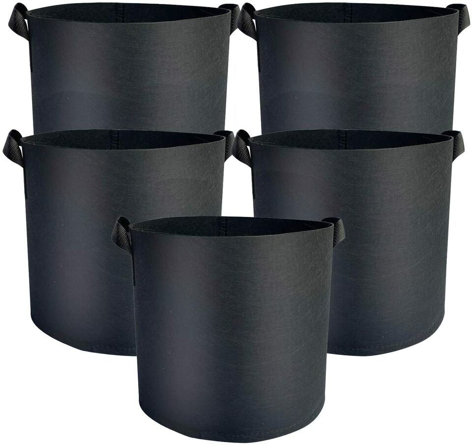 15 Gallon Fabric Growing Pot Bag Hydroponic Grow Bags Aeration Nonwoven ... - $24.99+