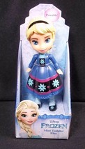 Disney Frozen Mini Toddler ELSA snowflake dress 3&quot; poseable figure NEW - £7.95 GBP