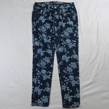 American Eagle 6 Jegging Blue Floral Stretch Denim Jeans - £9.58 GBP