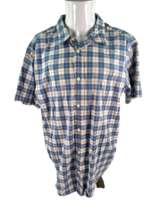 Patagonia Mens XL Button Down Shirt Blue Plaid Checkered Organic Cotton - $24.95