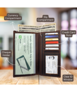 Vintage Hunter Leather Long Checkbook Cover with RFID Blocking Buy 1 Get... - €25,84 EUR