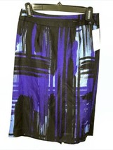 Banana Republic Women&#39;s Pencil Skirt Black &amp; Purple Print Size 0 - £14.53 GBP