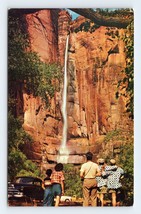 Sinawava Temple Falls Zion National Park Utah UT UNP Chrome Postcard Q2 - £5.51 GBP