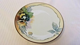 Vintage Hand Painted Ceramic Plate Multicolored Flowers from Nippon Japan - £35.84 GBP