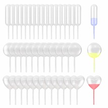 150X Plastic Heart Round Rectangular Squeeze Pipettes Fit For Cupcakes I... - £13.58 GBP