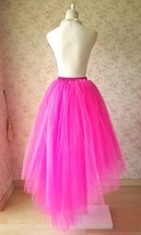 Blush Pink High-low Tulle Skirt Bridesmaid Plus Size Fluffy Tulle Skirt image 10