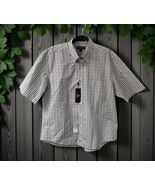 NWT Nordstrom Smart Care Button Down Shirt Men&#39;s L Plaid Checkered Short... - $26.73