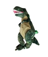 Booksamillion Green Dinosaur Soft Child&#39;s Plush Dino Backpack Tote Zippe... - £18.29 GBP