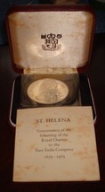 1973 ST HELENA 25 PENCE SILVER PROOF CROWN WITH CASE - £19.83 GBP