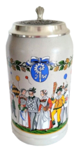1994 Augustiner Brau Munich Oktoberfest lidded Masskrug German Beer Stein - $145.00