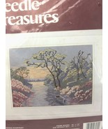 JCA Needlepoint Flowering Riverfront Needle Treasures Elsa Williams Vtg ... - £40.43 GBP