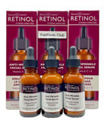 3pc Retinol Anti-Wrinkle Facial Serum Vitamin Enriched 3x1fl.oz Smooth,Firm - $37.62