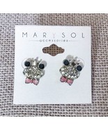 Frog Prince w Bow Tie Rhinestone Earrings Novelty Kitsch Fairycore Gobli... - £5.32 GBP