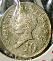 1968 Philippines-10 Sentimos-Extremely Fine detail - $1.98
