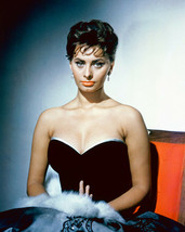 Sophia Loren Busty In Black Dress Color 8x10 Photo (20x25 cm approx) - £7.67 GBP