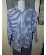 Banana Republic Blue Striped Long Sleeve Dress Shirt Size M Men&#39;s EUC - $21.85